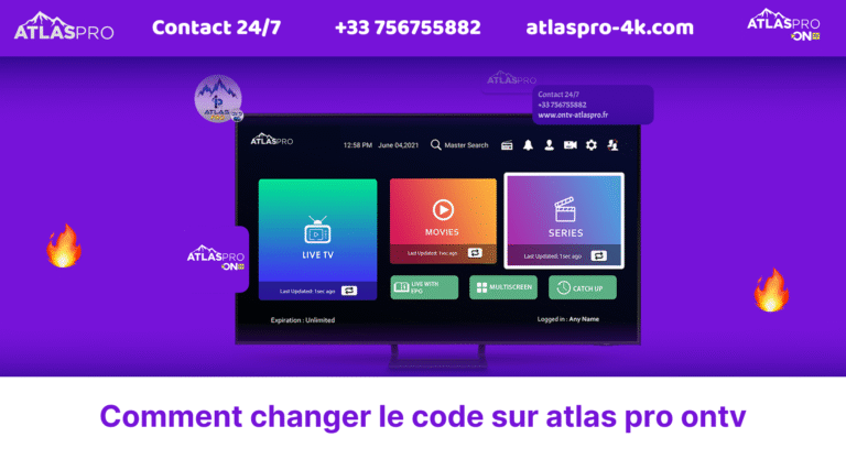 Comment changer le code sur atlas pro ontv