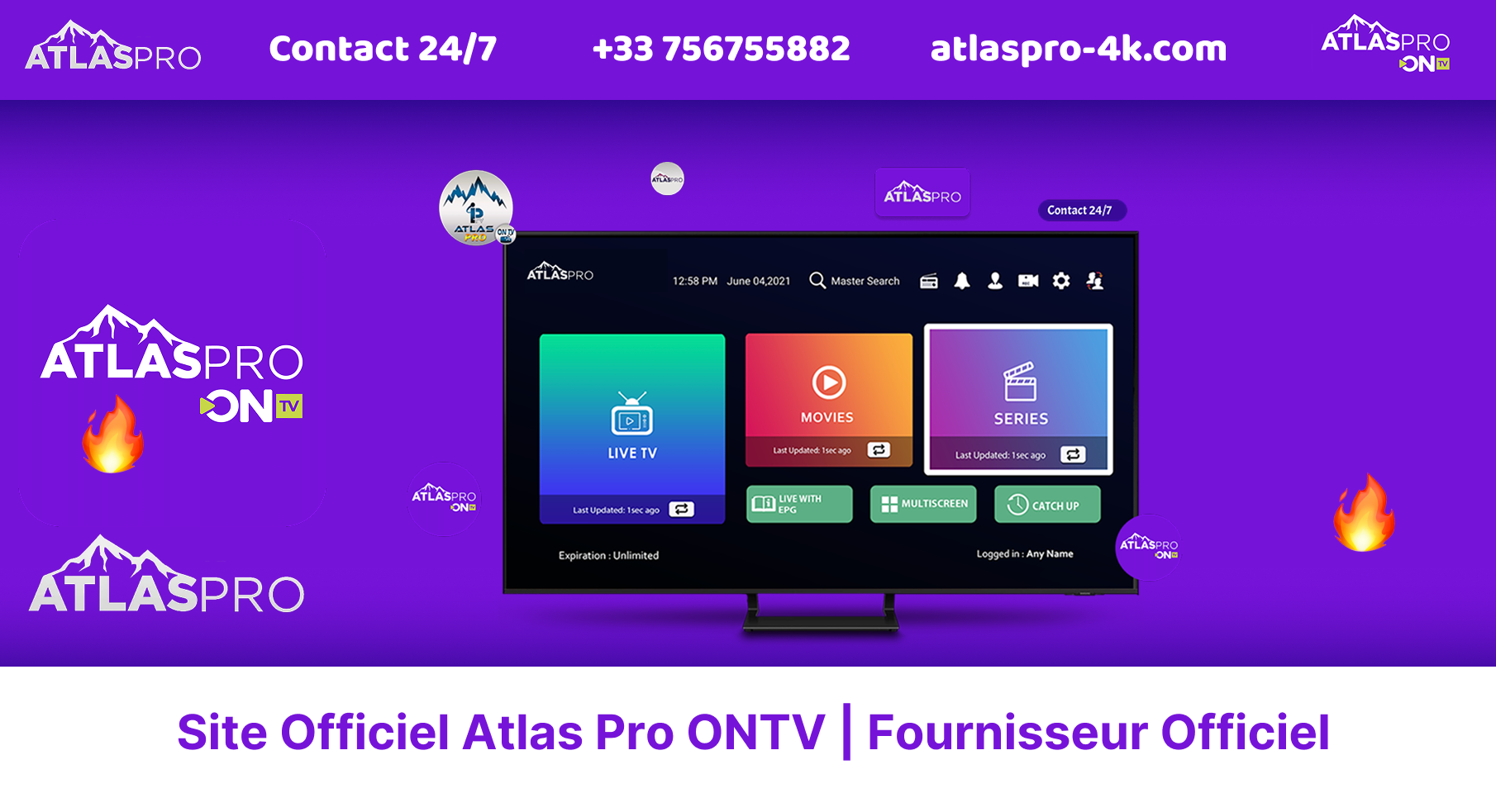 Site Officiel Atlas Pro ONTV | Fournisseur Officiel