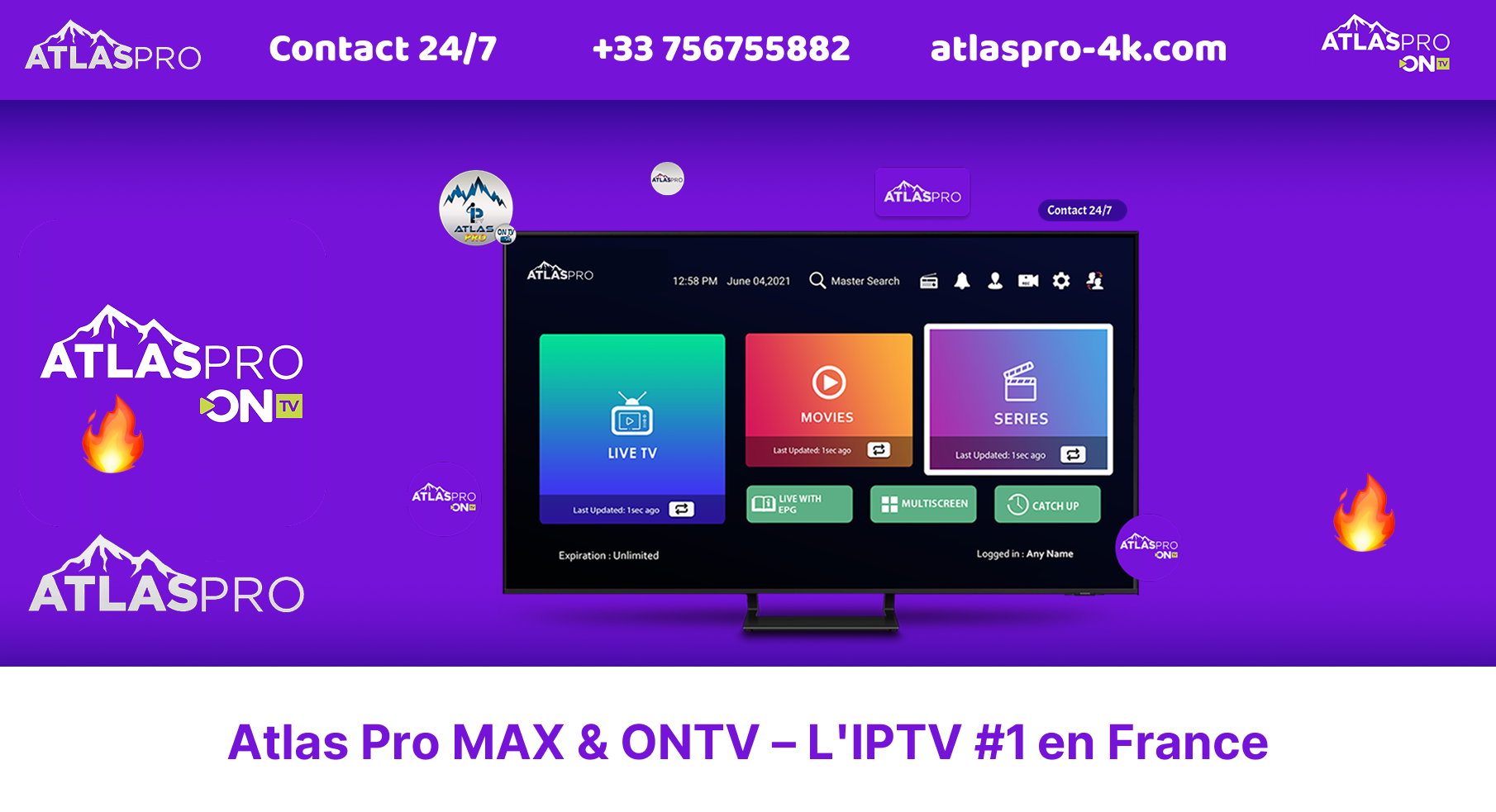 Atlas Pro MAX & ONTV – L'IPTV #1 en France